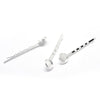 H043 - 10 pcs. - Silver Plated Hair Bobby Pins Cabochons Bezels - 60mm x 12mm (2.36" x 0.47") - 10mm Glue Pad