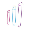 T019 - 3 pcs Aluminum Knitting Stitch Holders - 3 Sizes = 6.3" - 4.75" - 3.5"