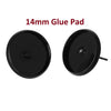 E281 - 20 pcs. Black Plated Earring Posts Settings Bezels Cabochons Tacks- 14mm Glue Pad Setting