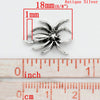 P240 - 50 pcs. Antique Silver Spider Charms Pendants - 18mm x 14mm