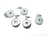 E771 - 2 pcs. 304 Stainless Steel Earring Dangle Posts - For 20mm Chunk Snap Buttons - Silver Tone