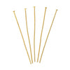 A058 - 100 pcs. Gold Plated Flat Head Pins - 40mm (1.57 inch) x 0.7mm - 21 Gauge