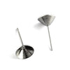 E225 - 10 pcs. (5 pairs) 304 Stainless Steel Earring Cone Posts Settings Studs - 15mm x 8mm - Hypoallergenic! - Great for 8mm Cone Rhinestones!