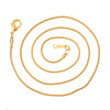 N019 - 10 pcs. Gold Plated Snake Chain Necklaces 18" - (1.2mm) - Claw Clasps - Lobster Clasps