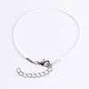 N056 - 20 pcs. White Waxen Waxed Cord Bracelets - 7.25 inch (18.5 cm) - 7 1/4"