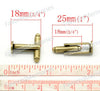 CU018 - Lot of 10 Antique Bronze Cuff Links (5 pairs) - 8mm Glue Pad Setting