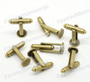 CU018 - Lot of 10 Antique Bronze Cuff Links (5 pairs) - 8mm Glue Pad Setting