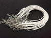 N056 - 20 pcs. White Waxen Waxed Cord Bracelets - 7.25 inch (18.5 cm) - 7 1/4"