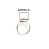 RB001 - 1 pc. 304 Stainless Steel Cabochon Setting Bezel RING bases - Ring Size 7 US - Glue Pad 12mm - Hypoallergenic! Tarnish Resistant!