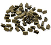 BA024 - 100 pcs. Antique Bronze Textured Ribbon Crimp End Caps - 10mm x 8mm - Perfect for 3/8" (10mm) Ribbons and Cords!