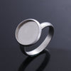 RB002 - 1 pc. 304 Stainless Steel Cabochon Setting Bezel RING bases - Ring Size 7 US - Glue Pad 10mm - Hypoallergenic! Tarnish Resistant!