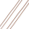 N021 - 1 pc. 304 Stainless Steel Rose Gold Plated Ball Chain Necklaces - 75.5cm (29 3/4") - Ball size: 2.4mm - Hypoallergenic! Tarnish Resistant!