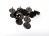 E171 - 10 pcs. Gunmetal Earring Posts Studs Settings Bezels Cabochons Tacks- 12mm Glue Pad Setting