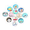 CA361 - 10 pcs Assortment of Circle Christmas Glass Round Dome Seals Tiles Cabochons - 12mm - Set 6 - Snow