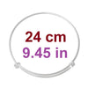 B054 - 5 pcs. Silver Plated Bangle Adjustable Slide On Bracelets 24cm (9.45")