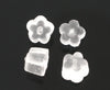E008B - 500 pcs (250 Pairs) Clear Translucent Rubber Earring Back Stoppers Nuts - 4mm x 4mm - Flower