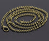 N059 - 12 pcs. Antique Bronze Textured Chain Link Necklaces 20" - (3.5 x 2.6mm Links) - Lobster Clasps - Claw Clasps