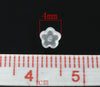 E008 - 1000 pcs (500 Pairs) Clear Translucent Rubber Earring Back Stoppers Nuts - 4mm x 4mm - Flower