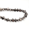 BD579 - 72 pcs. - 8mm Gunmetal Hematite Bicone Beads - 15 inch strand - Hole: 1mm - 8mm x 6mm