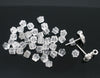 E008 - 1000 pcs (500 Pairs) Clear Translucent Rubber Earring Back Stoppers Nuts - 4mm x 4mm - Flower