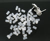 E267B - 500 pcs (250 Pairs) Clear Rubber Earring Back Stoppers - 4mm x 2mm