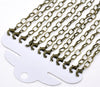 B055 - 12 pcs. Antique Bronze Chain Link Textured Bracelets with Lobster Clasps - 7 7/8 in (20 cm) - Claw Clasps!
