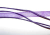 N024 - 15 pcs. Dark Grape Purple Organza Ribbon Waxen Cord Necklaces- 17 inch (43 cm)