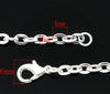 N3003 - 12 pcs. Silver Plated Chain Link Necklaces 18" - (4x3mm)