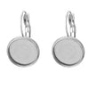 E255 - 10 pcs. 304 Stainless Steel Earring Clips Settings Lever Back Bezels Cabochons - 6mm Glue Pad Setting