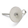 E740 - 50 pcs (25 pairs) 304 Stainless Steel Earring Posts/Bases/Studs/Settings with loop - 10mm Glue Pad - 13mm with Loop - Includes Rubber Backs