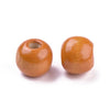 BD324 - 200 pcs Orange Wooden Wood Round Spacer Beads - 10x9mm