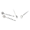 H046 - 10 pcs. - Silver Tone Hair Bobby Pins Cabochons Bezels - 14mm Glue Pad
