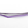 N025 - 15 pcs. Purple Eggplant Organza Ribbon Waxen Cord Necklaces- 17.3 inch (43 cm)