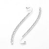 BK001 - 5 pcs. Silver Plated Carved Bookmark Hooks - Swirl - 84mm (3.3 inch)