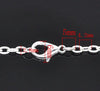 N060 - 12 pcs. Silver Plated Textured Chain Link Necklaces 20" - (4.2mm x 2.8mm)