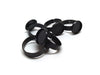 RB007 - 5 pcs. Black ADJUSTABLE Cabochon Setting Bezel RING bases settings - Ring Size 6 US - Glue Pad 12mm - Made of Brass