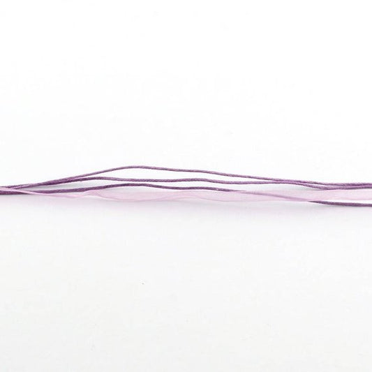 N026 - 15 pcs. Purple Violet Lavender Organza Ribbon Waxen Cord Necklaces- 17 inch (43 cm)