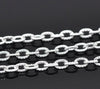 N060 - 12 pcs. Silver Plated Textured Chain Link Necklaces 20" - (4.2mm x 2.8mm)
