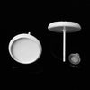 E154 - 50 pcs. White Earring Posts Studs Settings Bezels Cabochons Tacks- 10mm Glue Pad Setting