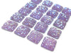 CA799 - 10 pcs Druzy Resin Embellishment Cabochons Purple Multicolor AB - 12mm - Square - Dome Style