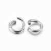 JR0005 - 100 pcs 304 Stainless Steel Silver Tone Open Jump Rings 7mm - 20 Gauge (0.8mm Thick) - Tarnish Resistant!