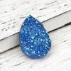 P922 - 10 pcs Drusy Druzy Resin Embellishment Teardrop Cabochons - Blue AB - 25x18mm - 25mm x 18mm - 18x25mm - Tear Drop - Thick: 4.5mm