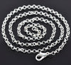 N063 - 12 pcs. Silver Plated Chain Link Necklaces 20" - (3.2mm x 0.5mm) - Claw Clasps - Lobster Clasps