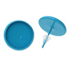 E156 - 10 pcs. Ocean Blue Earring Posts Studs Settings Bezels Cabochons Tacks- 10mm Glue Pad Setting