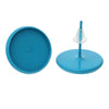E156 - 10 pcs. Ocean Blue Earring Posts Studs Settings Bezels Cabochons Tacks- 10mm Glue Pad Setting