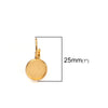 E293 - 10 pcs. (5 pairs) Stainless Steel Gold Plated Earring Clips Settings Lever Back Bezels Cabochons - 12mm Glue Pad Setting