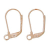 E260 - 50 pcs (25 pairs) Rose Gold Plated Leverback Earrings - 18x11mm
