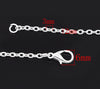 N002 - 12 pcs. Silver Plated Chain Link Necklaces 18" - (3x2mm) - Lobster Clasp