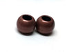 BD641 - 100pcs Antique Copper Smooth Ball Spacer Beads - 12mm - Large Hole: 5.7mm