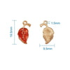 P312 - 10 pcs. Golden Orange Fall Leaves Enamel Charms - 20mm - Hole Size: 1.5mm